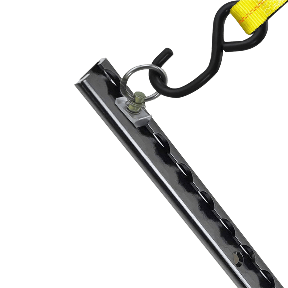 L-Track อะลูมิเนียมเคลือบอะโนไดซ์สีดำ 72'