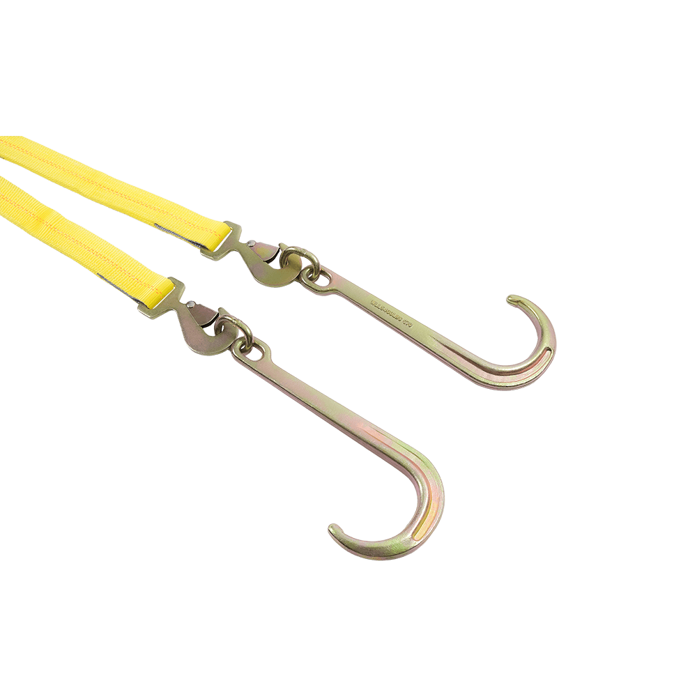 Ratcheting J-Hook Tie-Down การออกแบบสายรัดตัว V ตะขอแบบหลายจุด RTJ สำหรับการใช้งานรถบรรทุกพ่วง