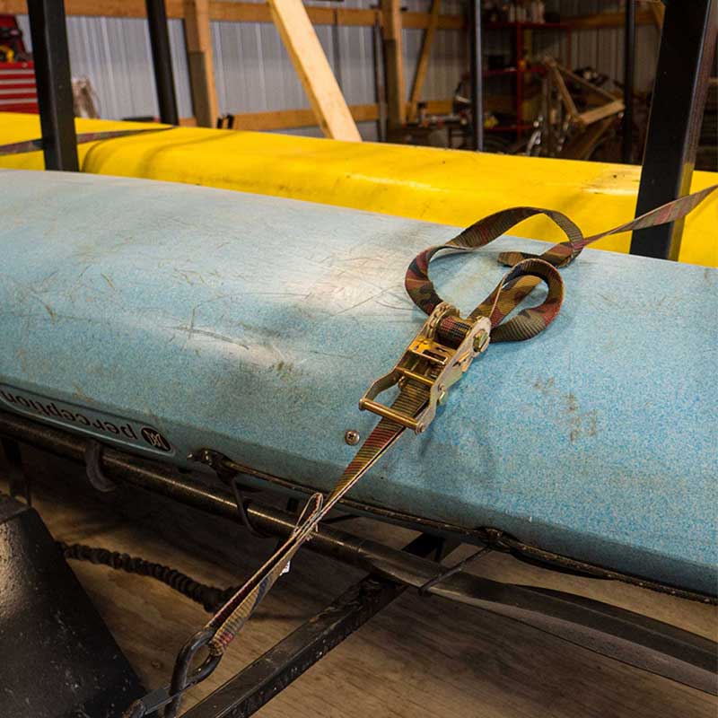 สายรัดวงล้อด้ามจับเหล็กลายพราง 1'' X 8' พร้อมตะขอและตัวเก็บ S-Hook เคลือบไวนิล