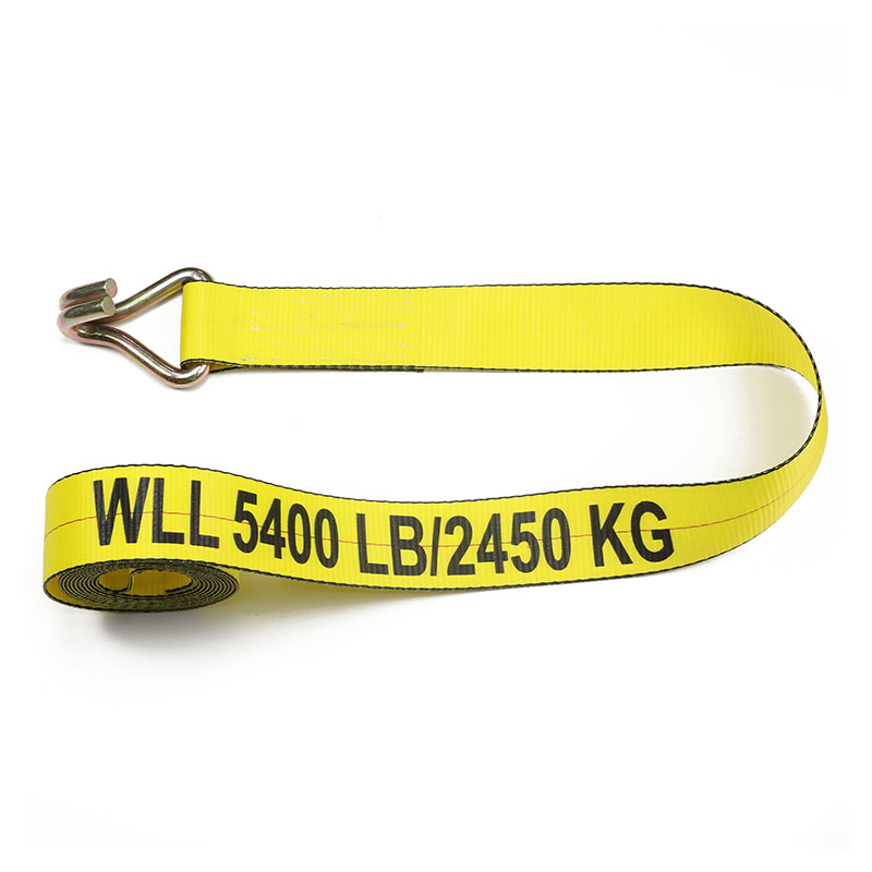 สายรัดโพลีเอสเตอร์แรงดึงสูง 3 นิ้ว Cargo Ratchet Tie Down Strap