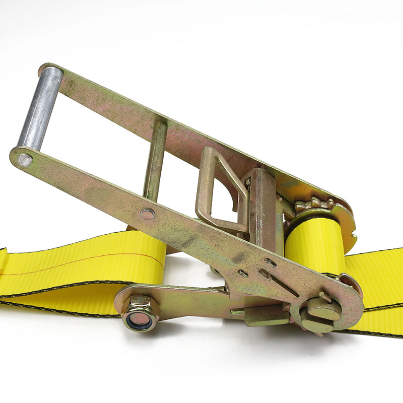 สายรัดโพลีเอสเตอร์แรงดึงสูง 3 นิ้ว Cargo Ratchet Tie Down Strap