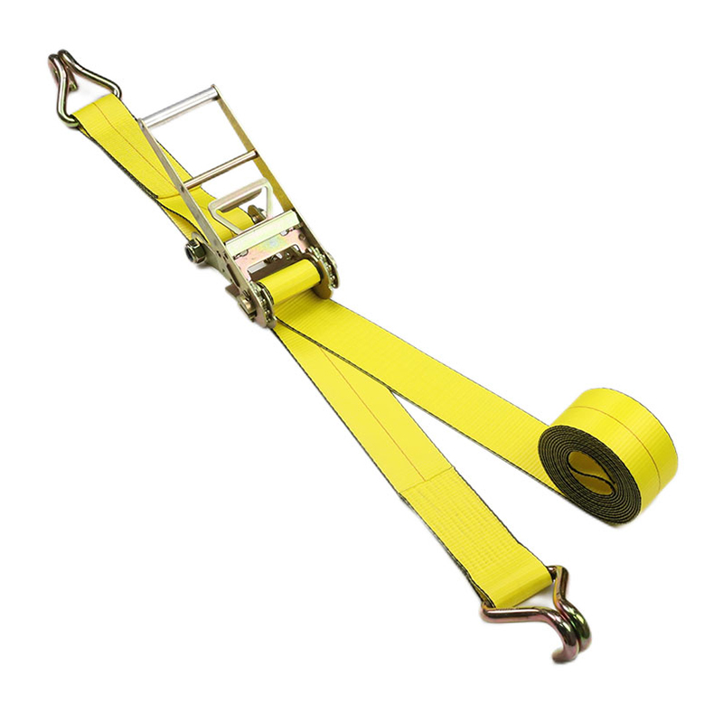 สายรัดโพลีเอสเตอร์แรงดึงสูง 3 นิ้ว Cargo Ratchet Tie Down Strap