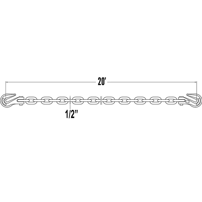 ชุดประกอบลูกโซ่ 12 ชิ้น W Clevis Grab Hooks - เกรด 80