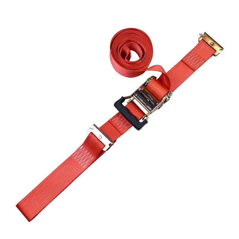 สายรัดวงล้อลายนิ้วมือสีแดงขนาด 2 '' X 12' E-Track Tie-Down