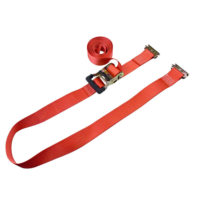 สายรัดวงล้อลายนิ้วมือสีแดงขนาด 2 '' X 12' E-Track Tie-Down