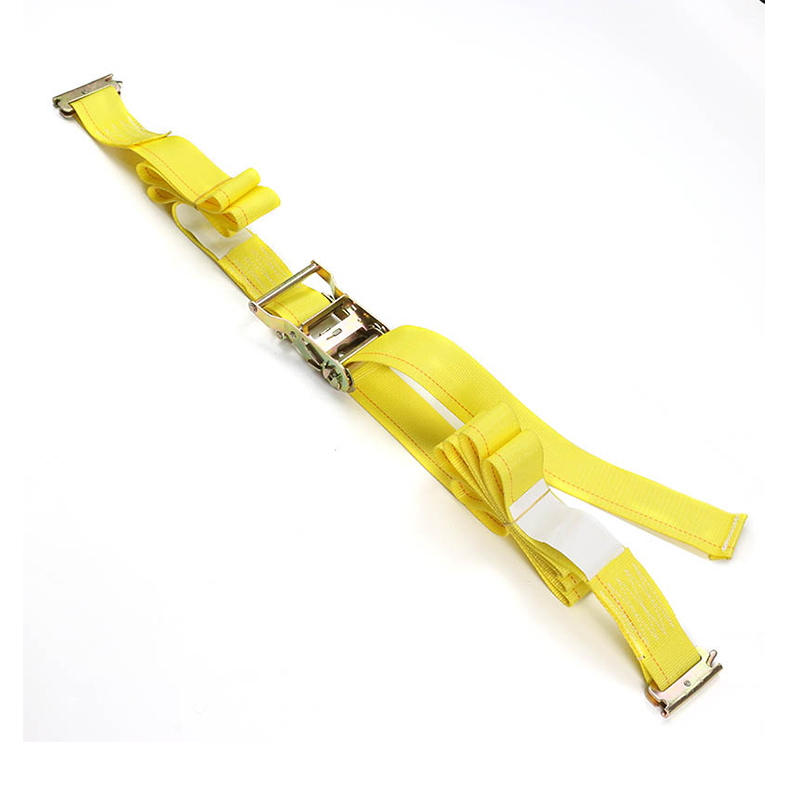 สายรัดวงล้อ E-Track ขนาด 2 นิ้ว สีฟ้าเหลือง