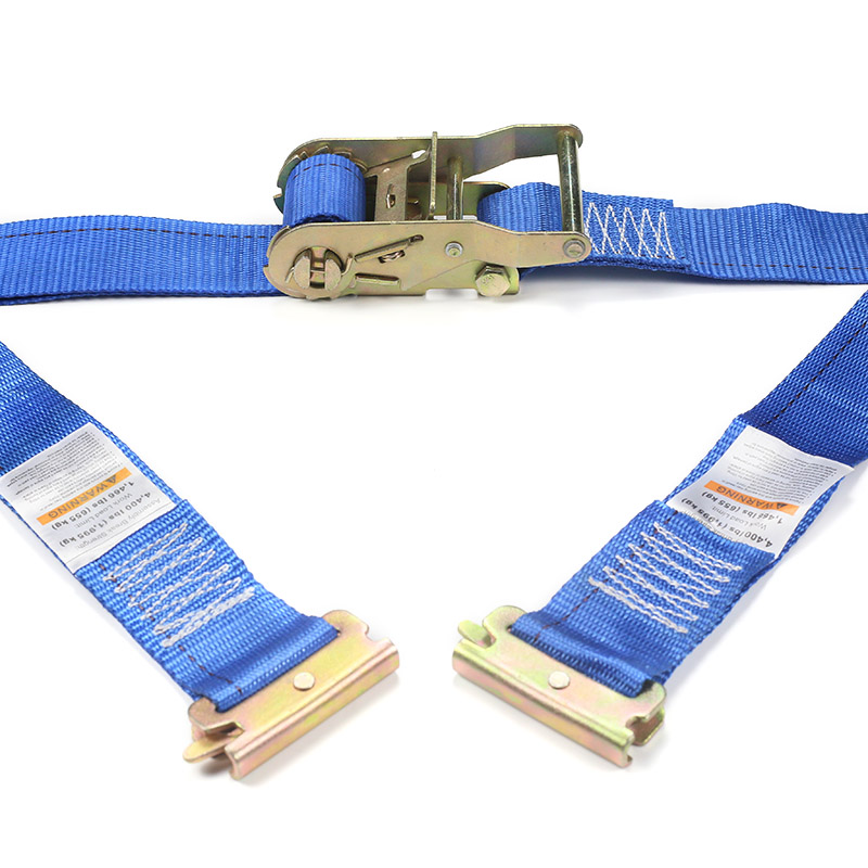 สายรัดวงล้อ E-Track ขนาด 2 นิ้ว (สีน้ำเงิน)