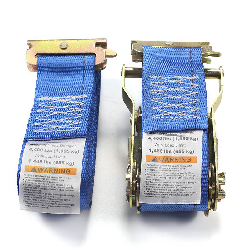 สายรัดวงล้อ E-Track ขนาด 2 นิ้ว (สีน้ำเงิน)